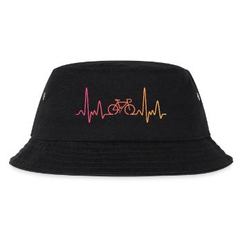 Sonnenuntergang Radfahren Herzschlag Radfahren - Kinder Bucket Hat - Schwarz - Vorne