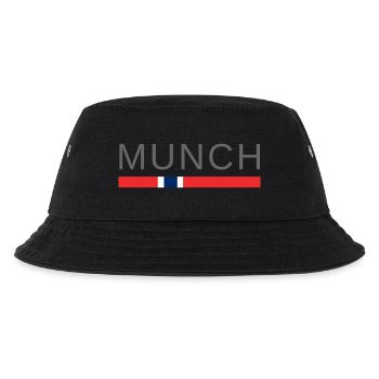Munch Norwegen - Kinder Bucket Hat - Schwarz - Vorne
