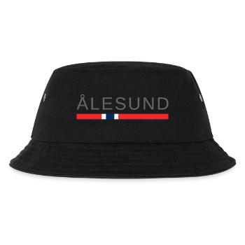Alesund Norwegen - Kinder Bucket Hat - Schwarz - Vorne