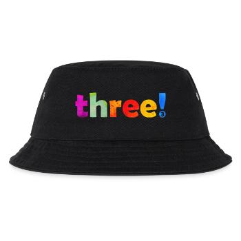 THREE 3 YEARS 3RD BIRTHDAY - Kids’ Bucket Hat - black - Front