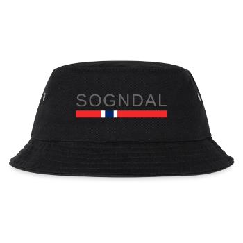 Sogndal Norwegen - Kinder Bucket Hat - Schwarz - Vorne