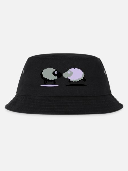 Schafe - Kinder Bucket Hat - Schwarz