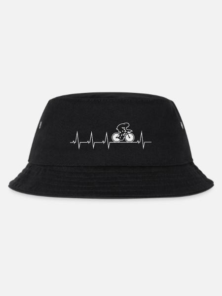 Ich liebe mein Fahrrad - Herzschlag - Kinder Bucket Hat - Schwarz