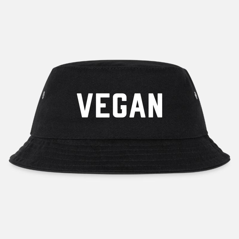 vegan - Kinder Bucket Hat - Schwarz