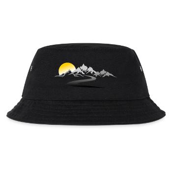 Reise - Berge Straße - Kinder Bucket Hat - Schwarz - Vorne