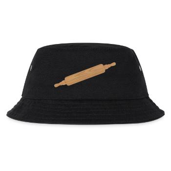 Teigroller - Nudelholz-Roller aus Holz - Kinder Bucket Hat - Schwarz - Vorne