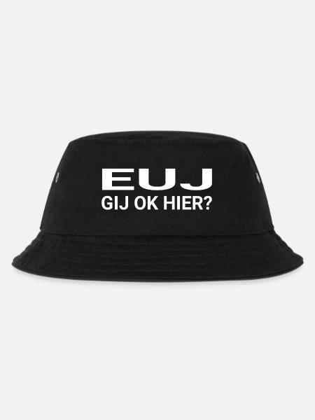 EUJ you ok here - Kids’ Bucket Hat - black