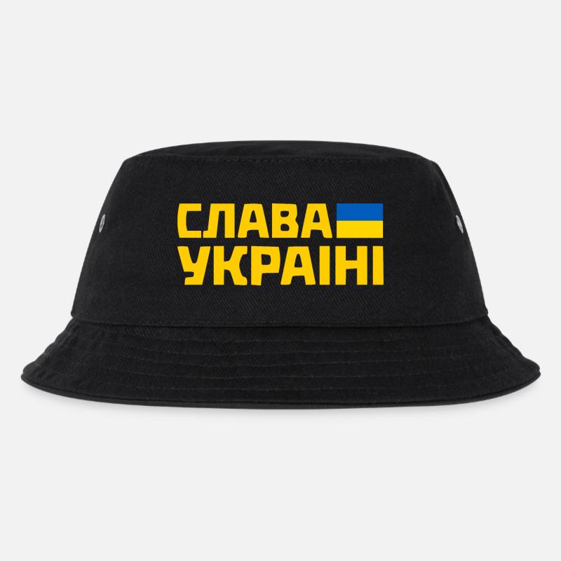 Slava ukraini - Kinder Bucket Hat - Schwarz