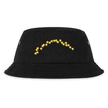 Sternenbogen Halbkreis kleine 3D Sterne - Kinder Bucket Hat - Schwarz - Vorne