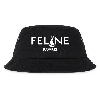 Katze(dunkel) - Kinder Bucket Hat - Schwarz - Vorne