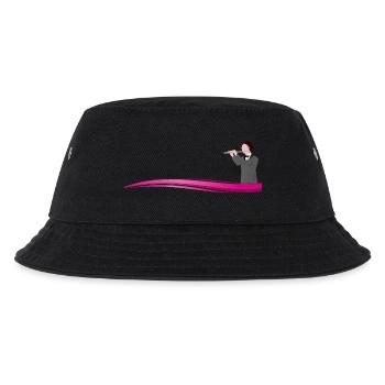 Flötist auf Welle | Flute player on a wave - Kinder Bucket Hat - Schwarz - Vorne