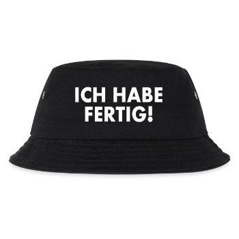 Ich habe fertig - Kinder Bucket Hat - Schwarz - Vorne