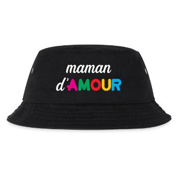 Maman d'Amour - Muttertag - Kinder Bucket Hat - Schwarz - Vorne
