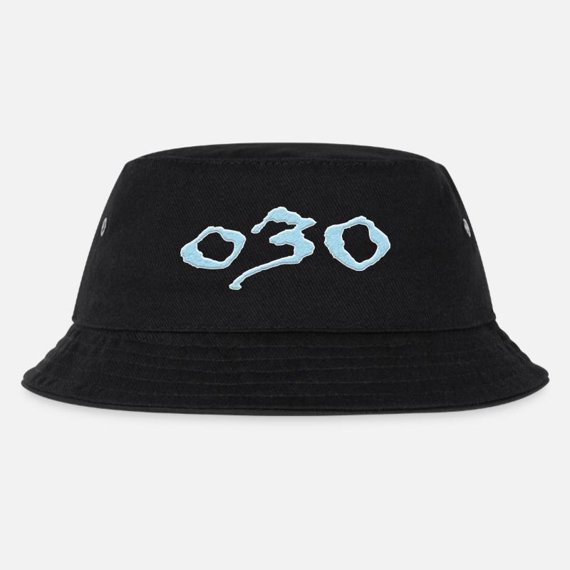 030 Exklusiv - Kinder Bucket Hat - Schwarz