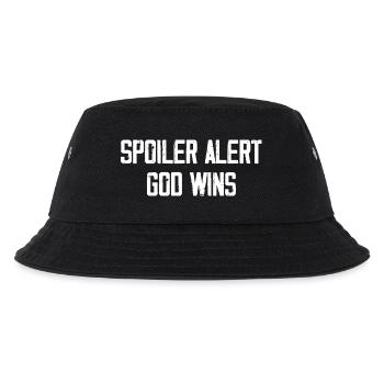 Spoiler Alert God Wins - Kinder Bucket Hat - Schwarz - Vorne