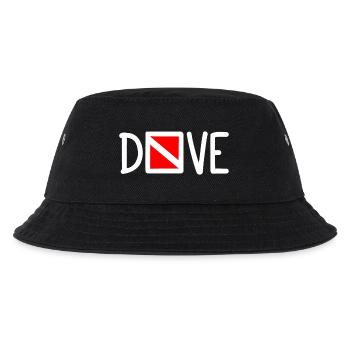 Dive Diver Down Flag Scuba Diving Taucher Tauchen - Kinder Bucket Hat - Schwarz - Vorne