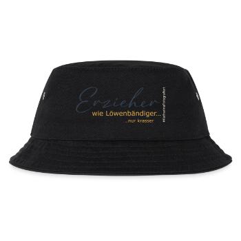 Erzieher - wie Löwenbändiger, nur krasser - Kinder Bucket Hat - Schwarz - Vorne