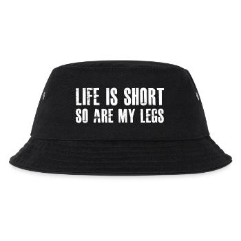 life is short so are my legs - Kinder Bucket Hat - Schwarz - Vorne