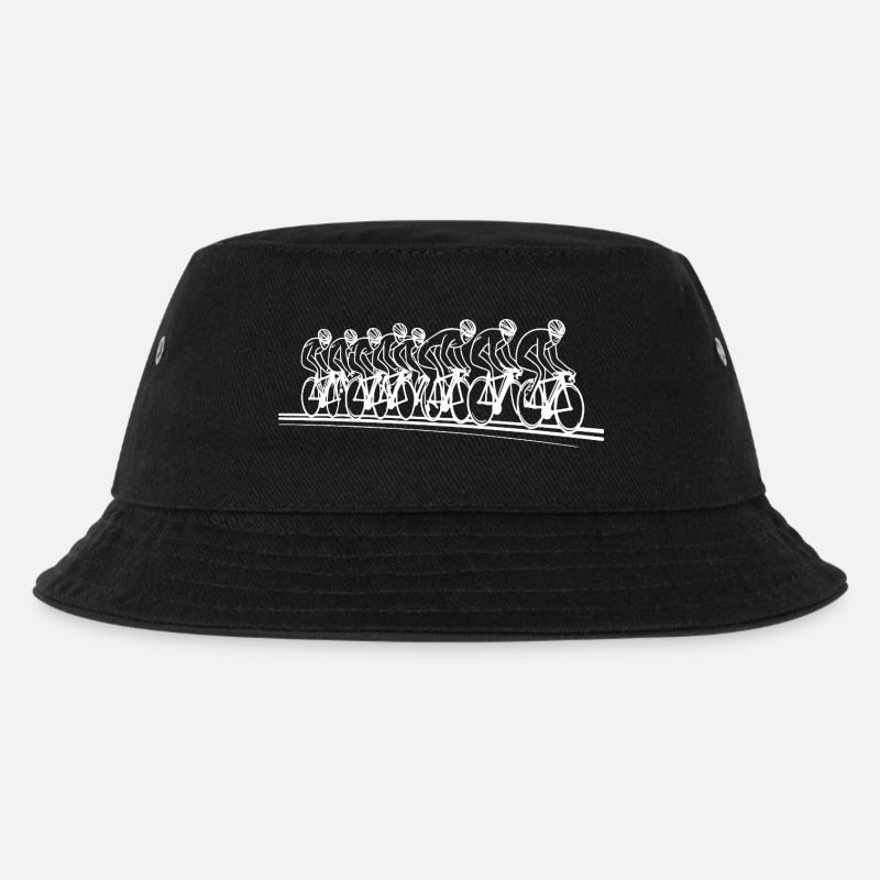 Radfahrer Line Art - Kinder Bucket Hat - Schwarz