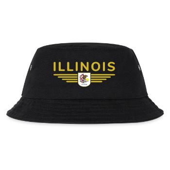 Illinois Fan T-Shirt – Heimatliebe zeigen - Kinder Bucket Hat - Schwarz - Vorne