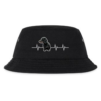 Kleiner Hund, großes Herz - Dackel Edition - Kinder Bucket Hat - Schwarz - Vorne