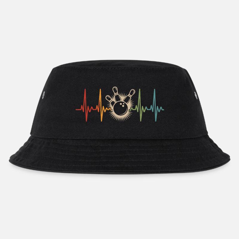 Bowling Herzschlag - Kinder Bucket Hat - Schwarz