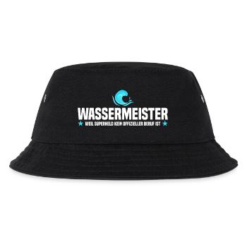 Wassermeister Spruch - Kinder Bucket Hat - Schwarz - Vorne