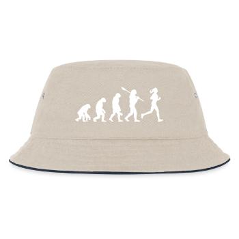 Évolution de la silhouette de la femme en course - Bob Enfant - blanc cassé/bleu marine - Devant
