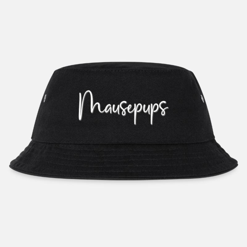 Mausepups Kosename - Kinder Bucket Hat - Schwarz