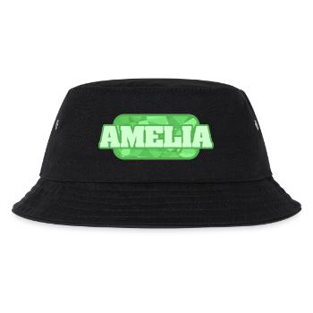 Amelia als Bio - Kinder Bucket Hat - Schwarz - Vorne