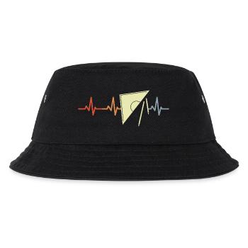 Retro Geodreieck Herzklopfen - Kinder Bucket Hat - Schwarz - Vorne