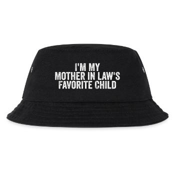 Das Lieblingskind meiner Schwiegermutter – Familienhumor - Kinder Bucket Hat - Schwarz - Vorne
