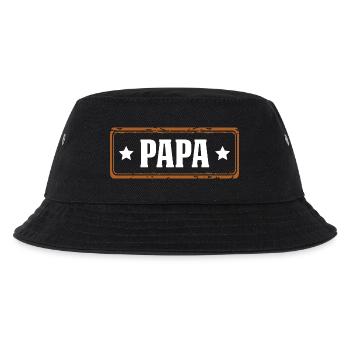 papa - Kinder Bucket Hat - Schwarz - Vorne