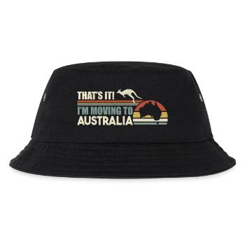Australien Ich ziehe zu Australien Tourismus - Kinder Bucket Hat - Schwarz - Vorne