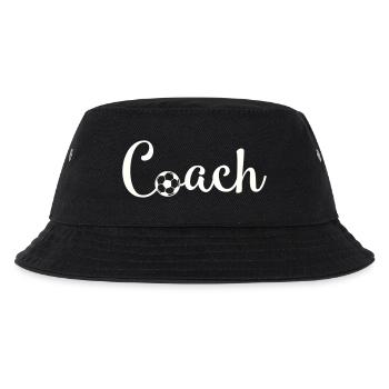 Coach Football Font Logo - Kids’ Bucket Hat - black - Front