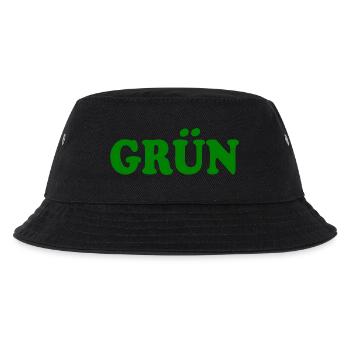 Grün - Kinder Bucket Hat - Schwarz - Vorne