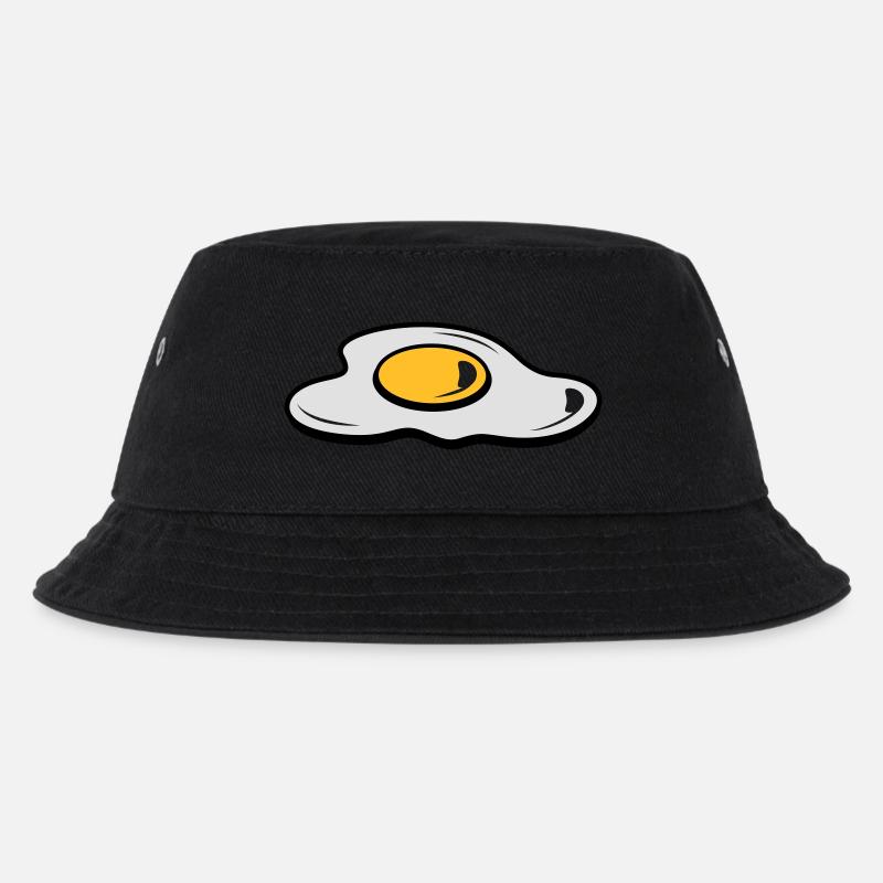 Ein Spiegelei - Kinder Bucket Hat - Schwarz