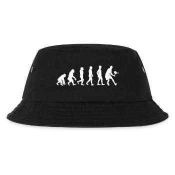 Squash Shirt Geschenk Squash Spieler Evolution - Kinder Bucket Hat - Schwarz - Vorne