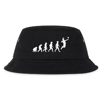 Evolution Badminton Federball Shuttlecock Spieler - Kinder Bucket Hat - Schwarz - Vorne