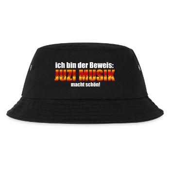 Ich bin der Beweis JUZIMUSIK macht schön - Kinder Bucket Hat - Schwarz - Vorne