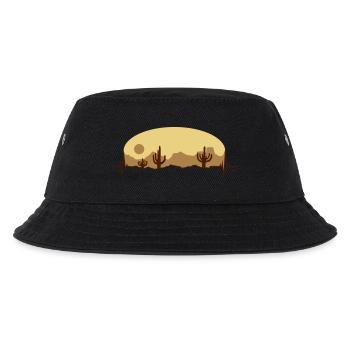 Puls Wüste Landschaft Silhouette - Kinder Bucket Hat - Schwarz - Vorne
