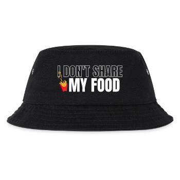 Teile mein Essen nicht - Kinder Bucket Hat - Schwarz - Vorne
