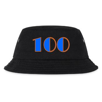 100. 100 YEARS. 100th ANNIVERSARY. BIRTHDAY 100 - Kids’ Bucket Hat - black - Front