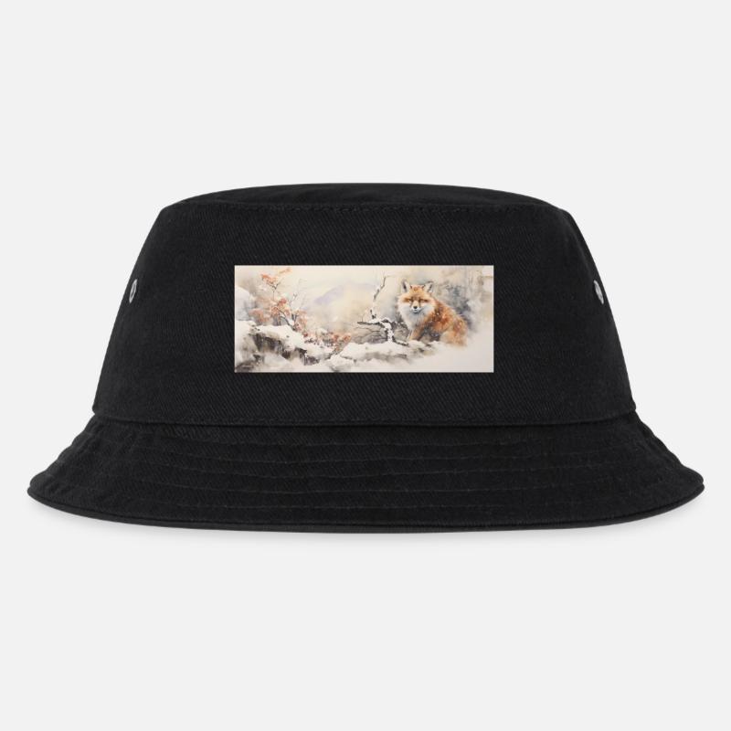 Niedlicher kleiner Fuchs - Kinder Bucket Hat - Schwarz