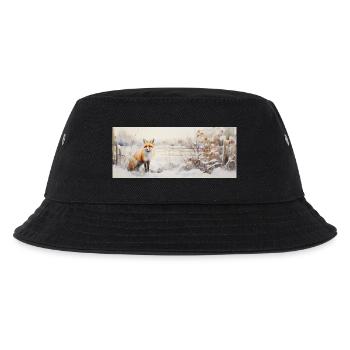 Fox Landscape Snow - Kids’ Bucket Hat - black - Front