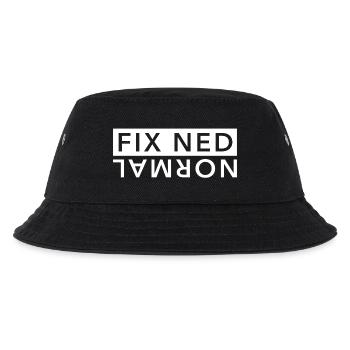 fix ned normal dialekt mundart österreich spruch - Kinder Bucket Hat - Schwarz - Vorne