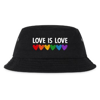 Liebe ist Liebe - Kinder Bucket Hat - Schwarz - Vorne