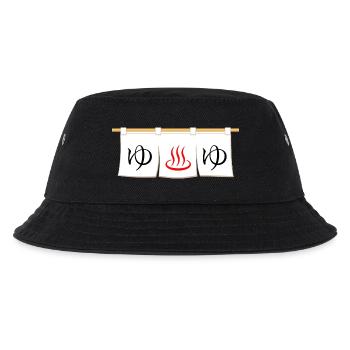 ゆ Onsen Sento Japanese bath house noren Entrance - Kinder Bucket Hat - Schwarz - Vorne