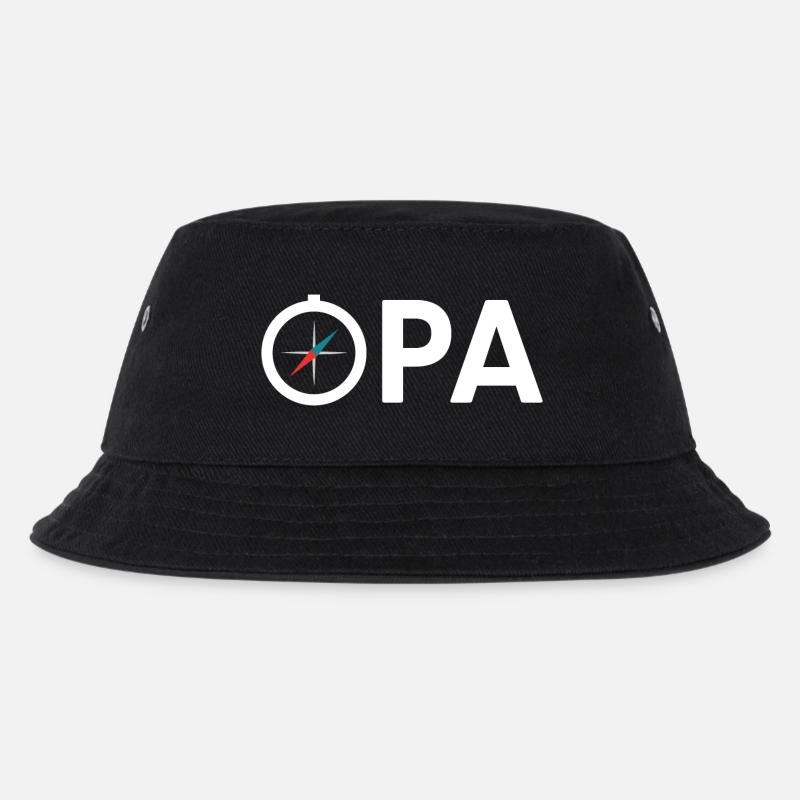 Opa Großvater Kompass Expedition Geschenkidee - Kinder Bucket Hat - Schwarz