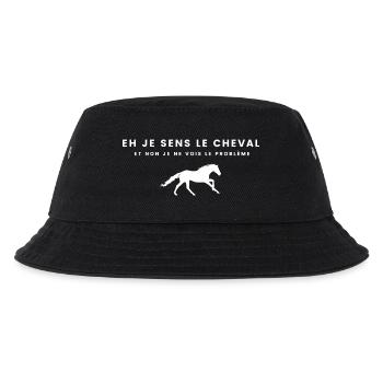 Hey, ich fühle das Pferd und nein, ich sehe das Problem nicht - Kinder Bucket Hat - Schwarz - Vorne